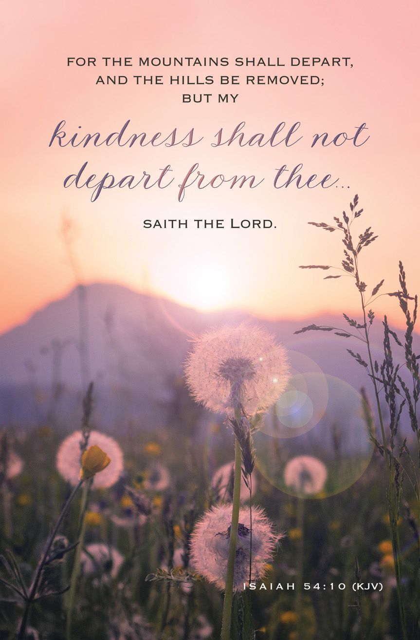 General—Kindness Shall Not Depart; Isaiah 54:10 (KJV)—Pkg 100—Standard Bulletin by Anchor Christian Distributors
