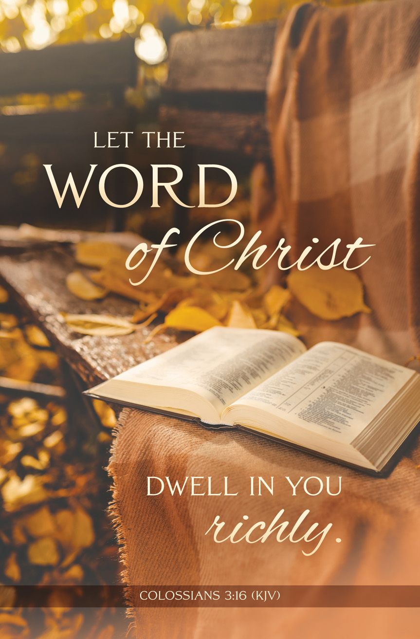 General—The Word of Christ; Colossians 3:16 (KJV)—Pkg 100—Standard Bulletin by Anchor Christian Distributors