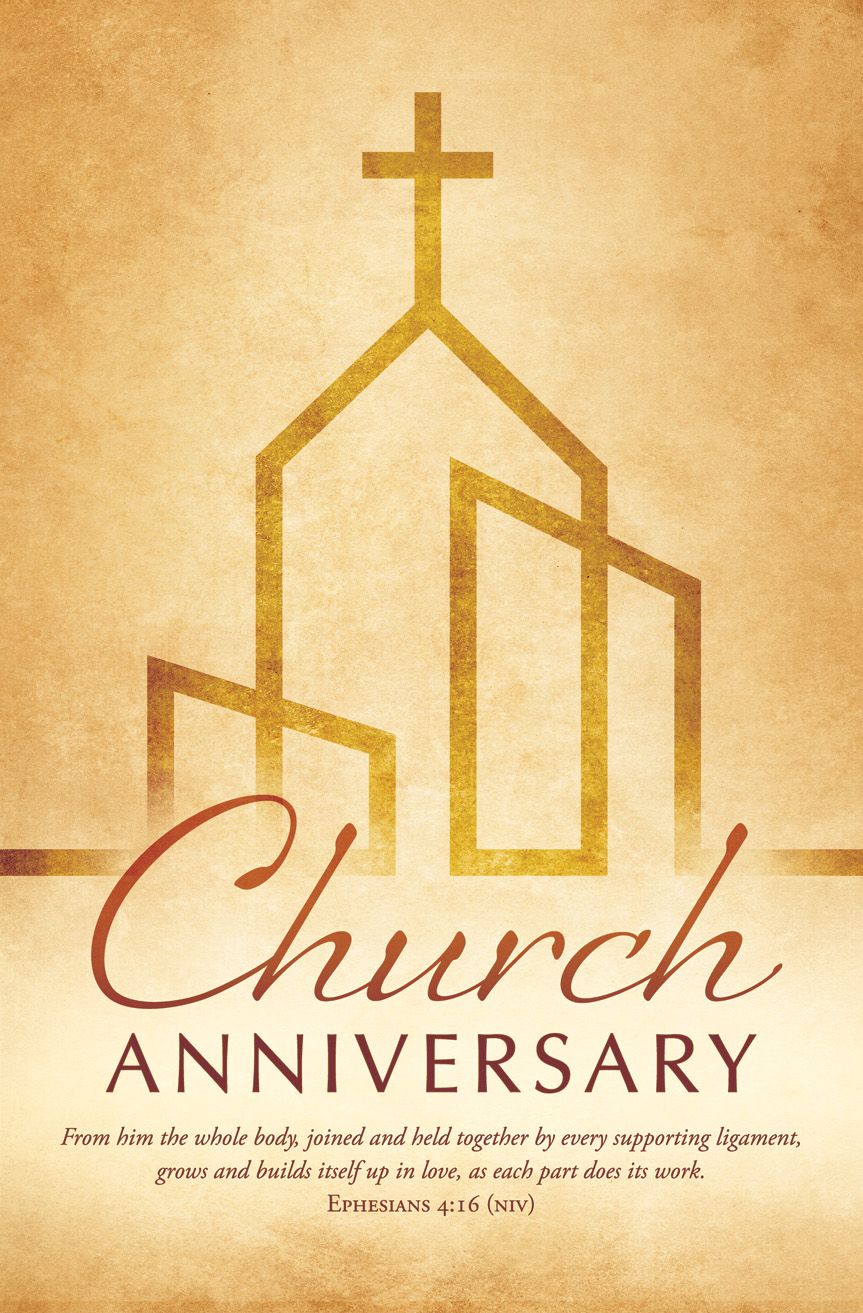 Church Anniversary—Ephesians 4:16 (NIV)—Pkg 100—Standard Bulletin by Anchor Christian Distributors
