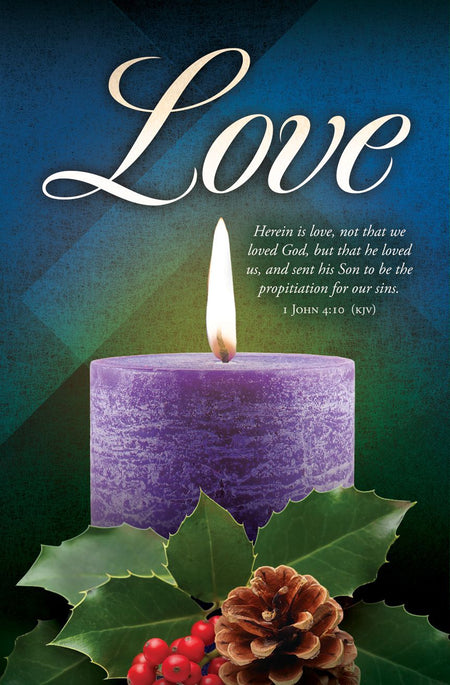 Advent—Love; 1 John 4:10 (KJV)—Pkg 100—Standard Bulletin by Anchor Christian Distributors