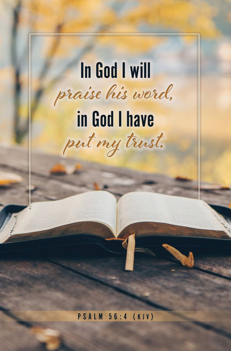 General—Psalm 56:4 (KJV)—Pkg 100—Standard Bulletin by Anchor Christian Distributors