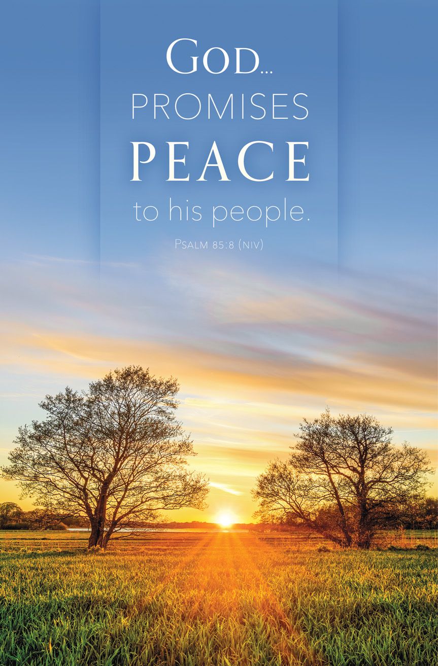Funeral—God Promises Peace; Psalm 85:8 (NIV)—Pkg 100—Standard Bulletin by Anchor Christian Distributors