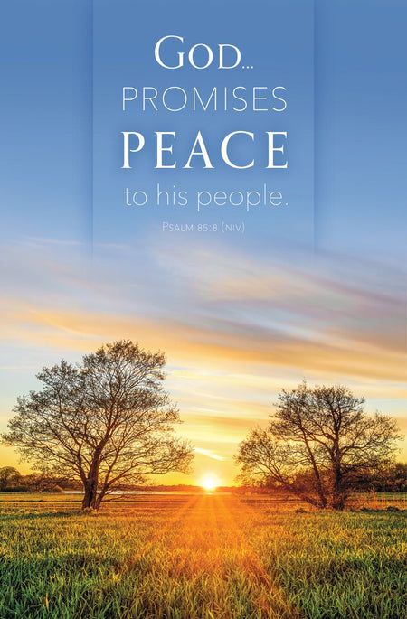 Funeral—God Promises Peace; Psalm 85:8 (NIV)—Pkg 100—Standard Bulletin by Anchor Christian Distributors